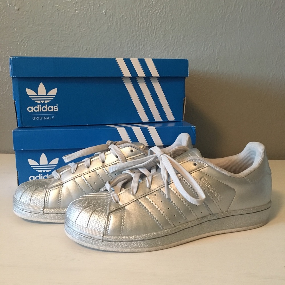 Adidas Superstar Silver Grey Sneakers